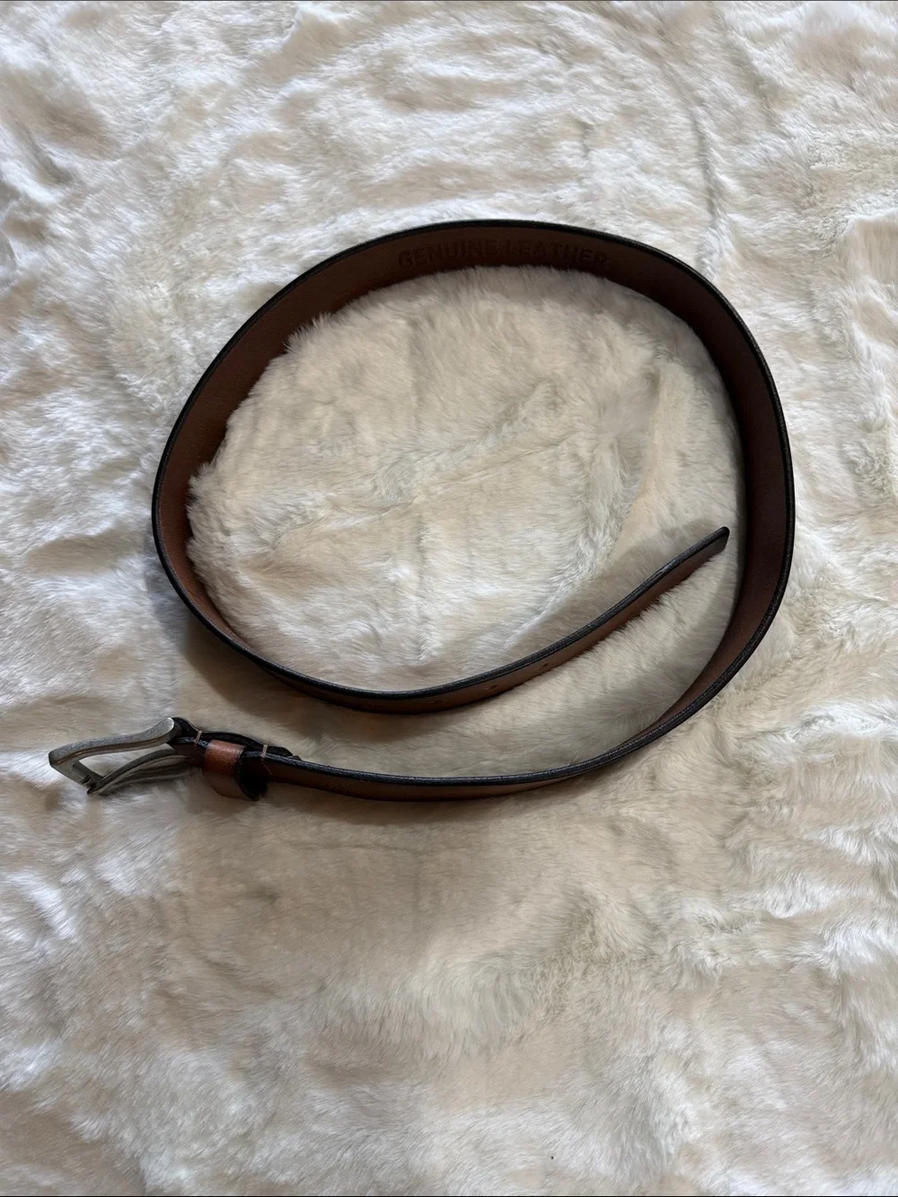 Men's Brown Genuine Leather Belt - Classic Casual Accessory